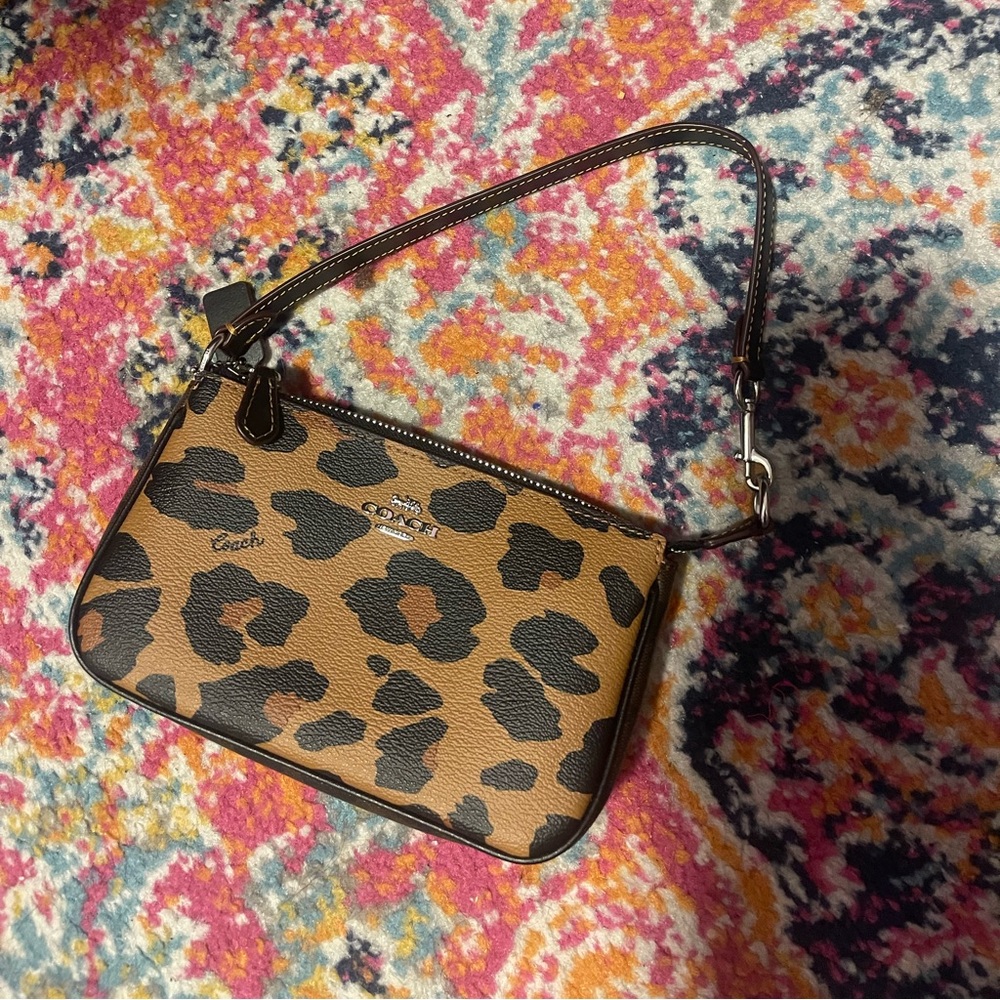 Cheetah Coach mini purse